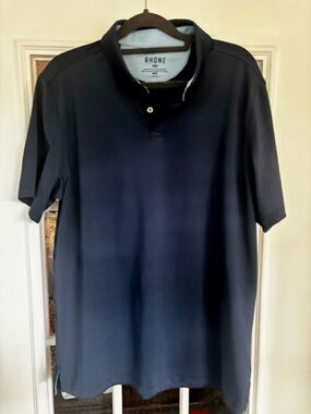 RHONE Men's Navy Blue Performance Polo